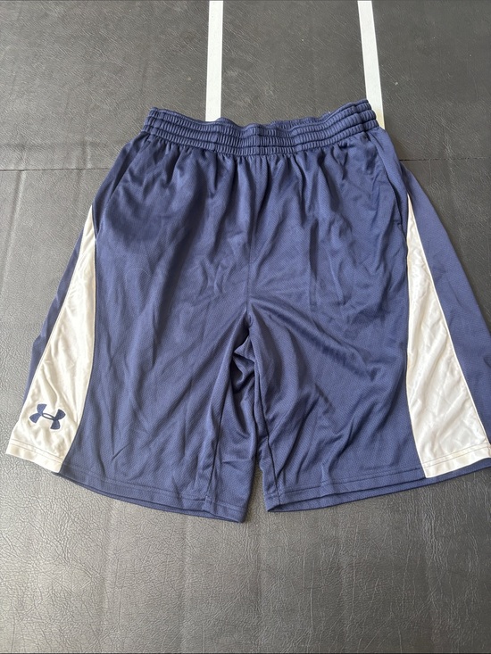 Under Armour Other - Under Armour Men’s Navy Blue Athletic Shorts with White Side Panels